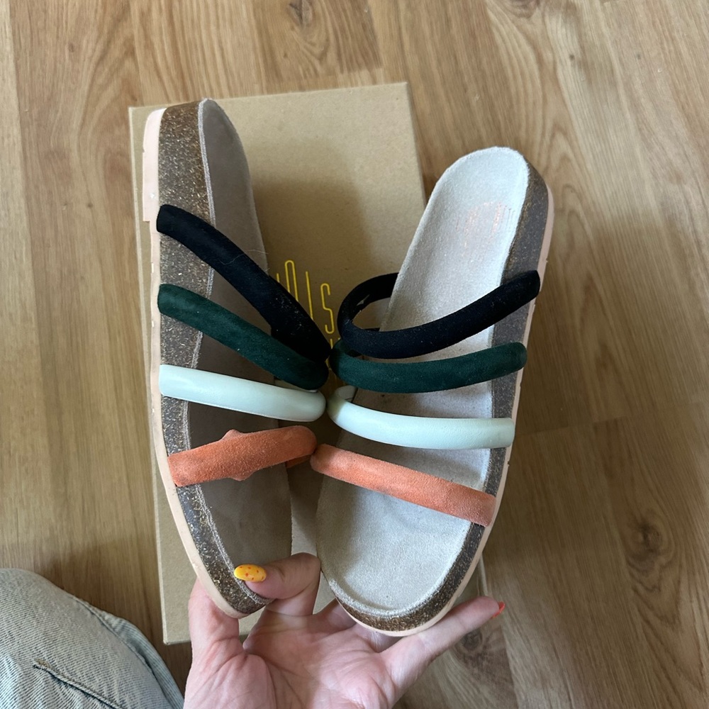 Charlotte Stone Stylish Multicolor Gloria Slide Sandals - Picture 7 of 10